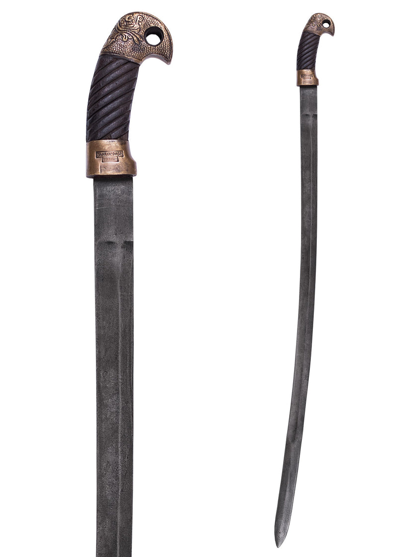 Russische Shashka met bajonet, antieke afwerking, semi-scherp