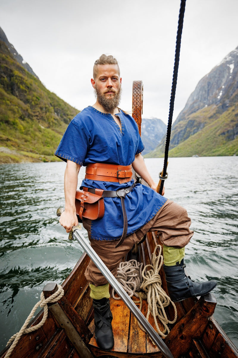 Korte Vikingtuniek Theobald, blauw
