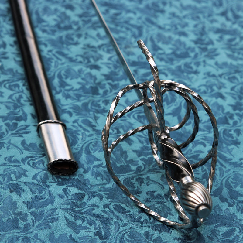 Brandenburg rapière avec gravures, semi-tranchant 