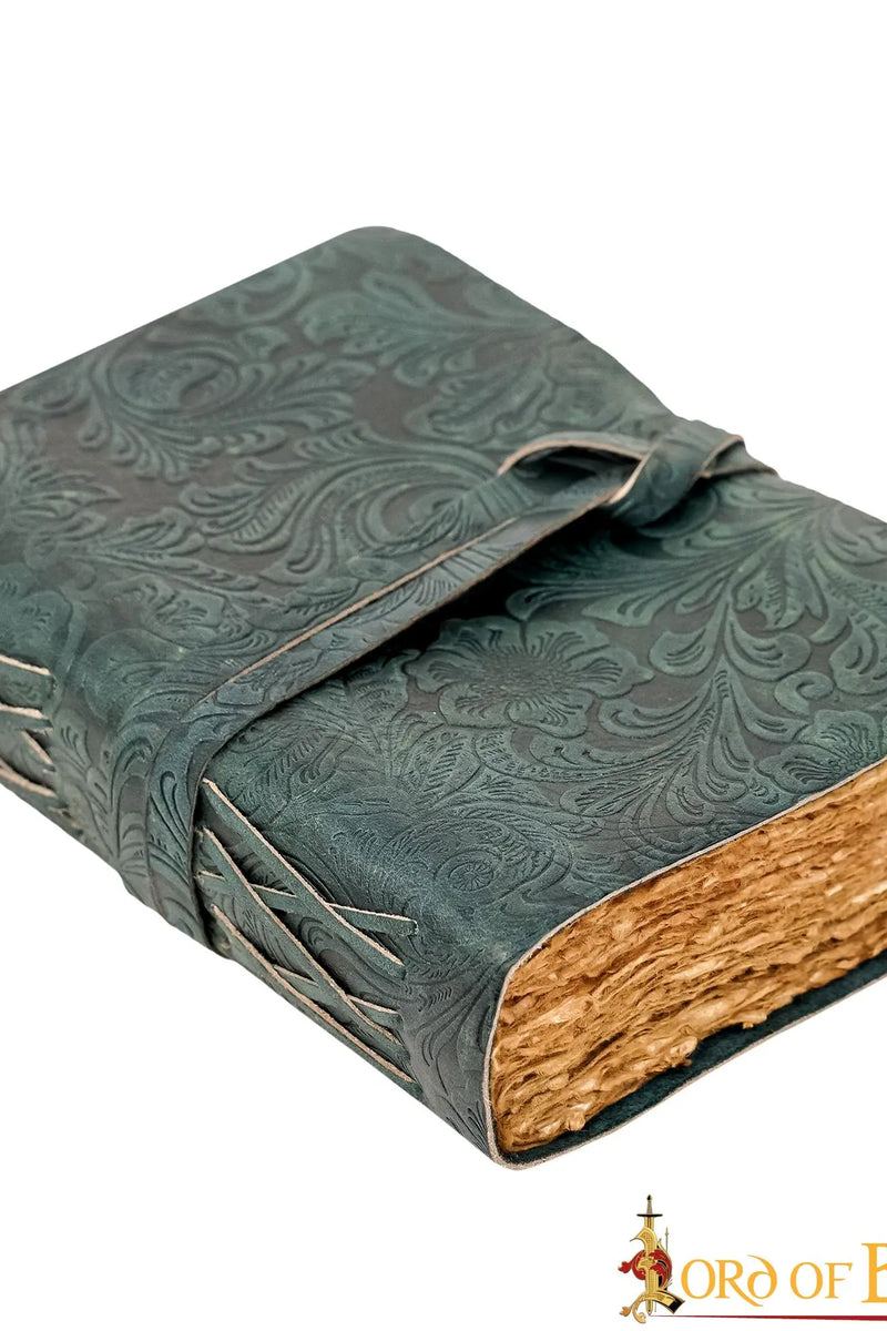 Leren boek fantasy, groen