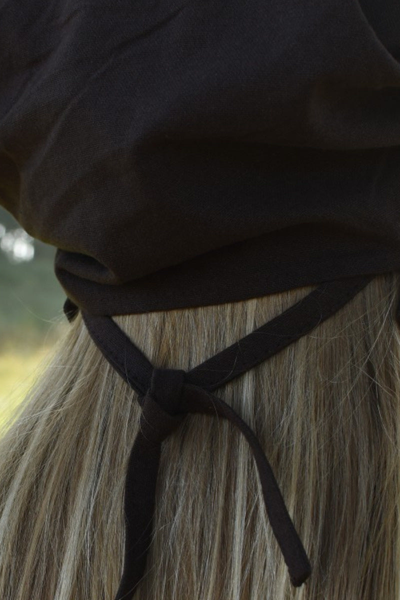 Geplooid kapje Amsterdam, zwart