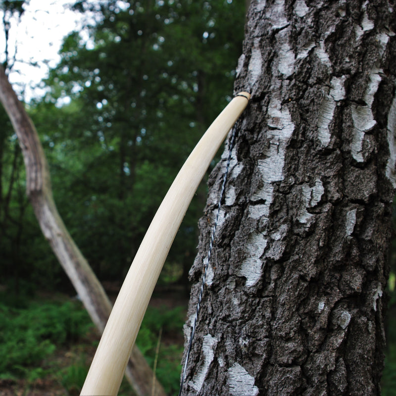 Marksman bow re-enactment / LARP, 58" (147 cm) light brown, 25 lbs