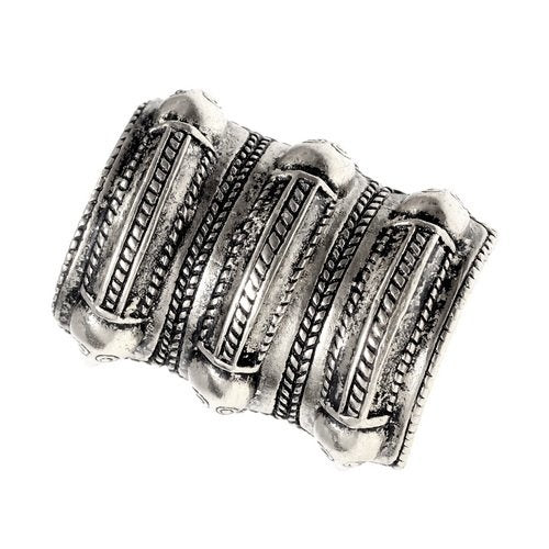 Anillo de la Edad del Hierro Germánica Segerstad, bronce plateado 