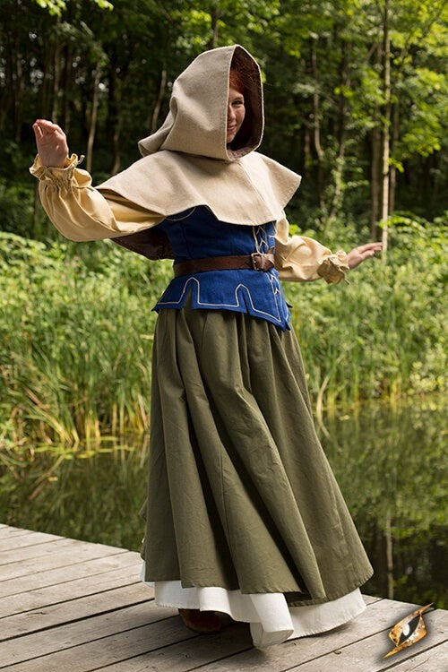 Średniowieczne chaperon Erhard, beżowy 