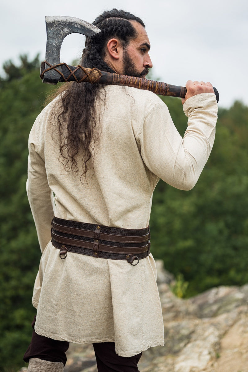 Viking tuniek Ragnar linnen, naturel