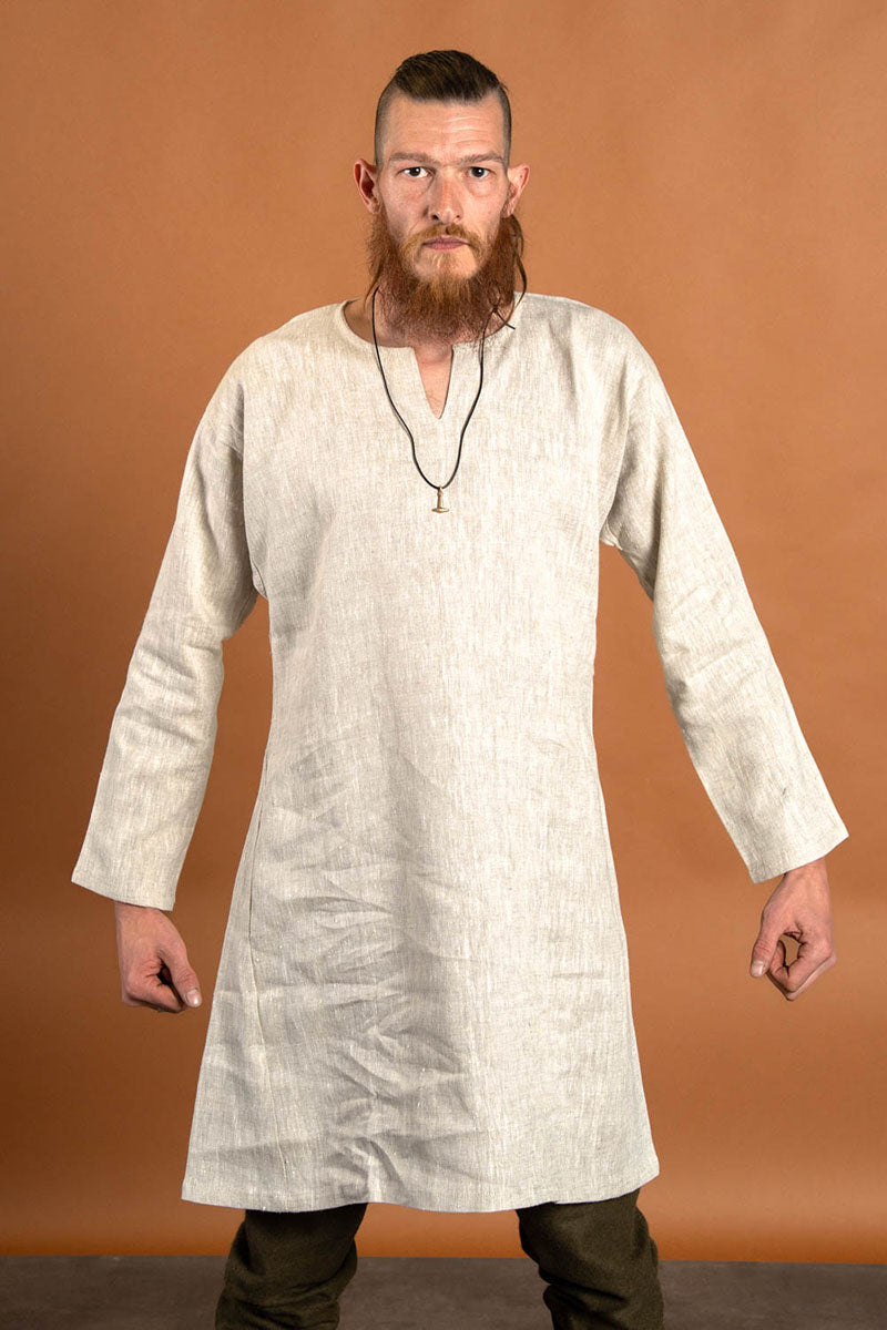 Viking tuniek Eirik, linnen, naturel