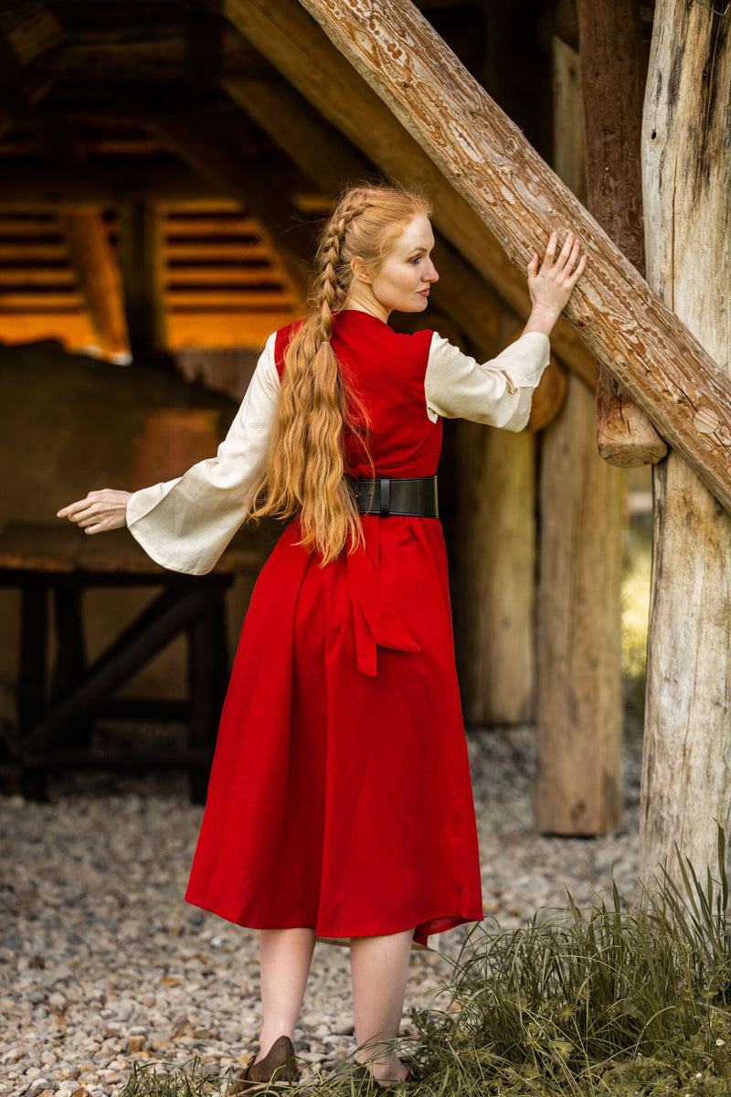 Vestito Bella, rosso-crema 