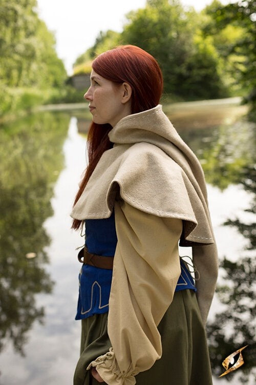 Średniowieczne chaperon Erhard, beżowy 