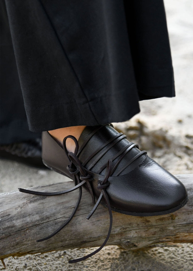 Chaussures à lacets, médiévales, brun 