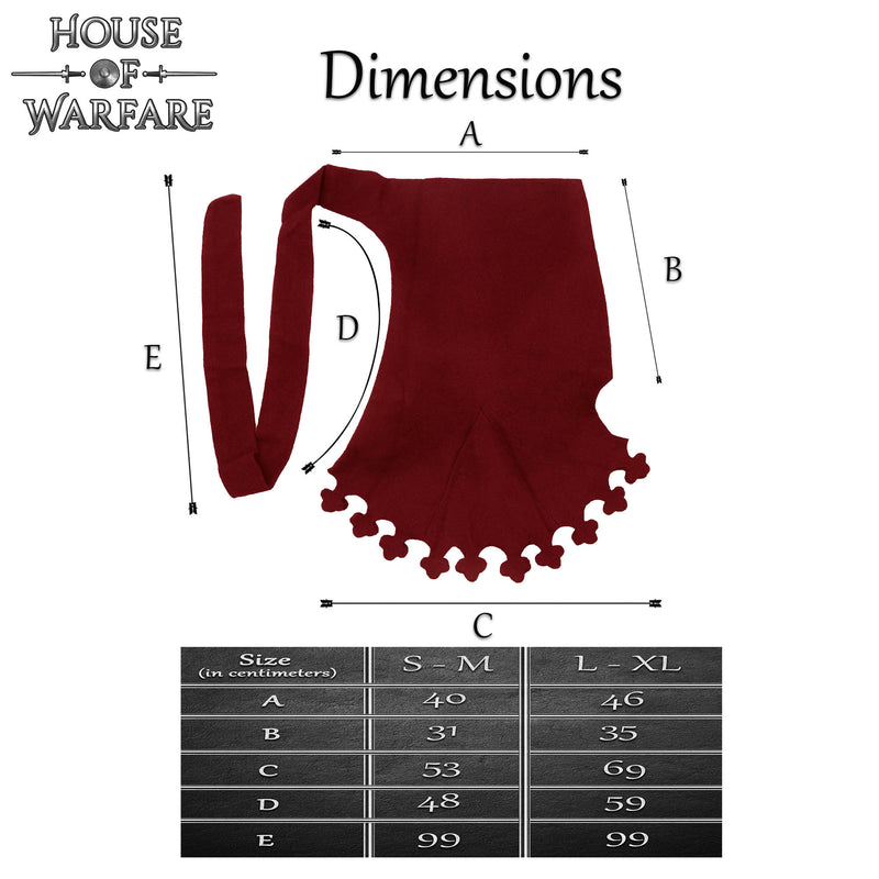 Late Medieval Liripipe Hood, Wool, Dark Red