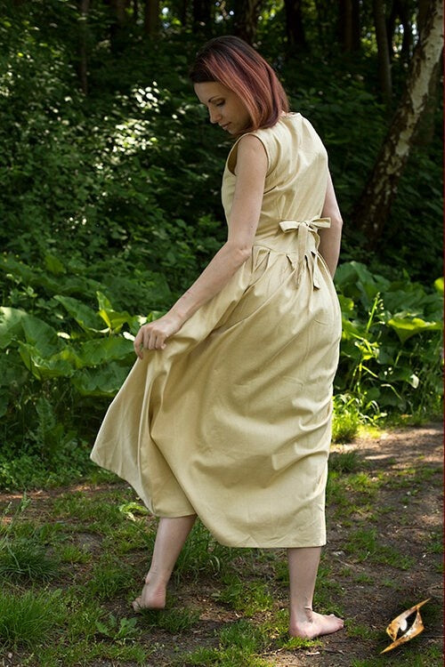 Middeleeuwse kirtle Elaine, beige
