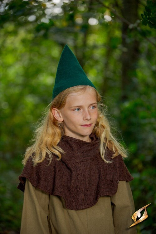 Kaboutermuts groen, wolmix