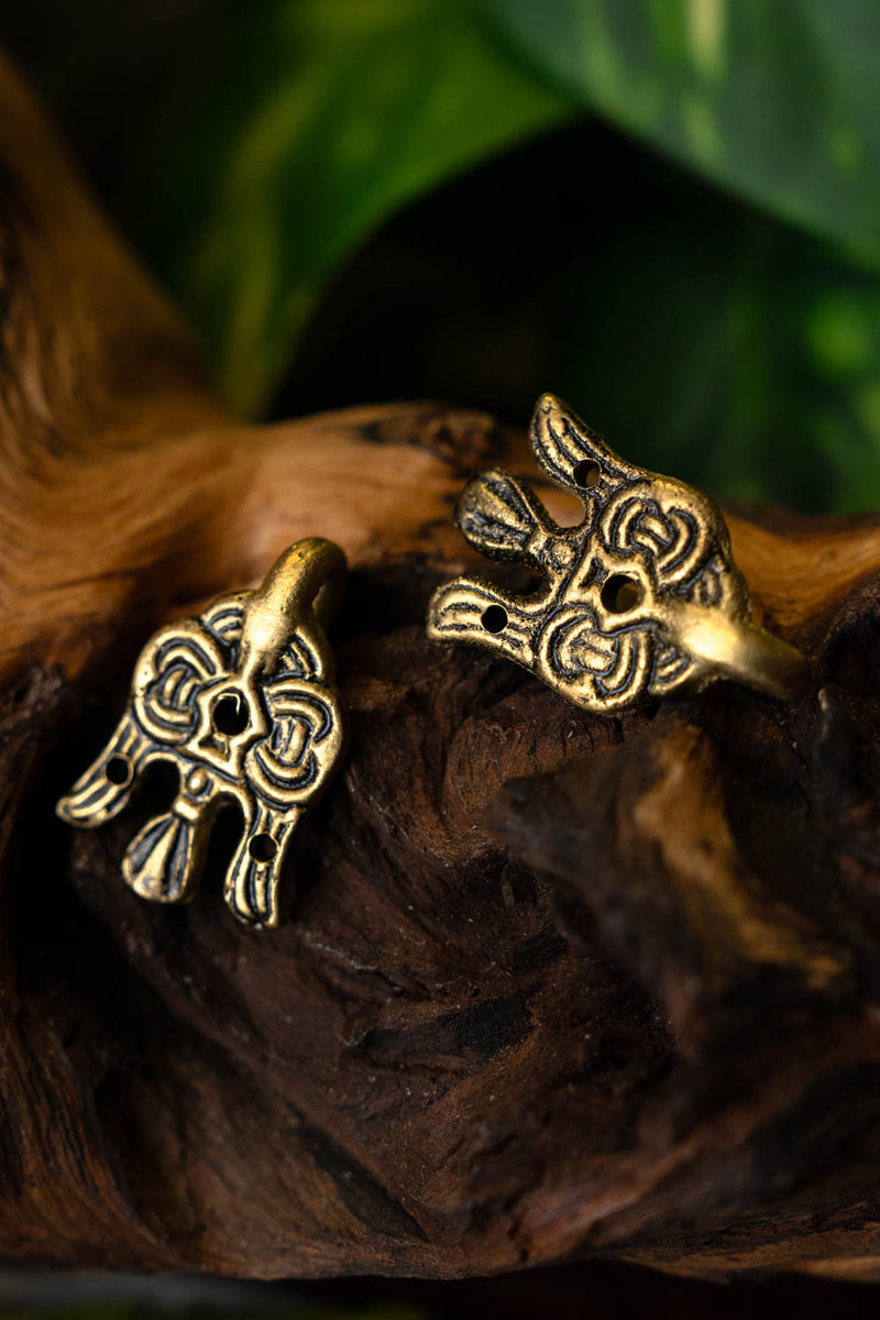 Haakjes voor beenwindsels Birka, messing