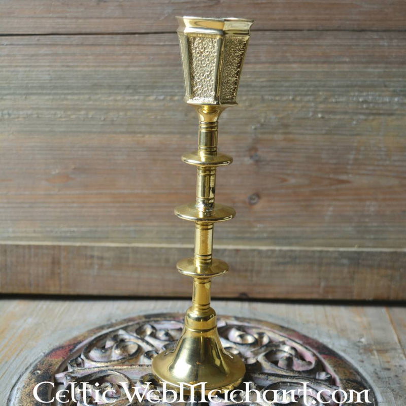 Mittelalterliche Kerzenständer, messing 