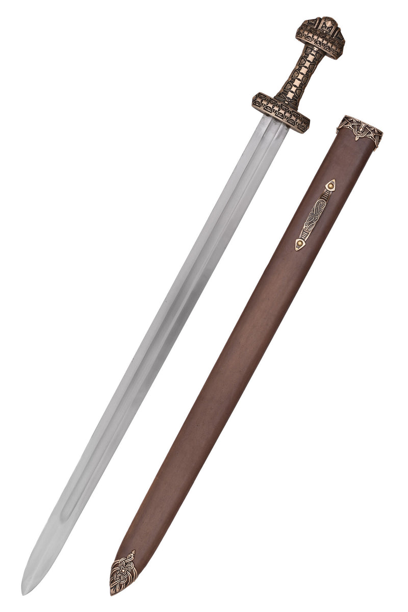 Espada vikinga isla Eigg, tipo Petersen D, semi-afilado 