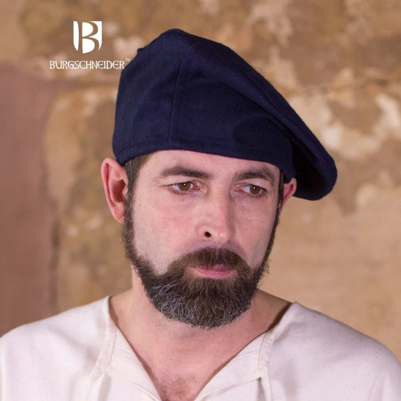 Beret Harald, blue, wool blend