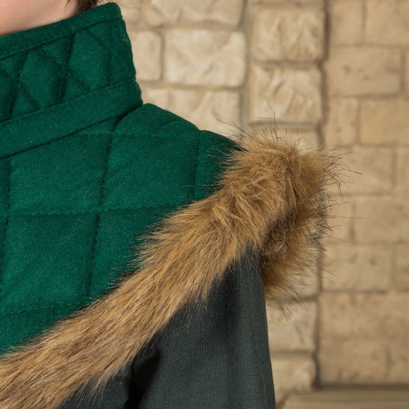 Gambeson collar nimue wool green