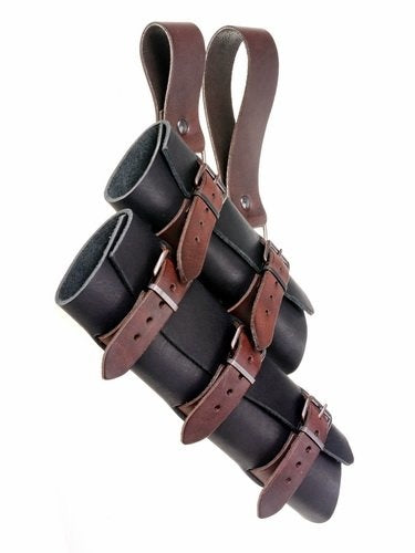 Lujoso espada & soporte para dagas, marrón-negro 