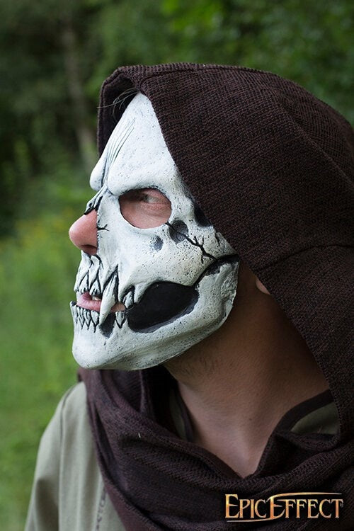 Schedelmasker zilver