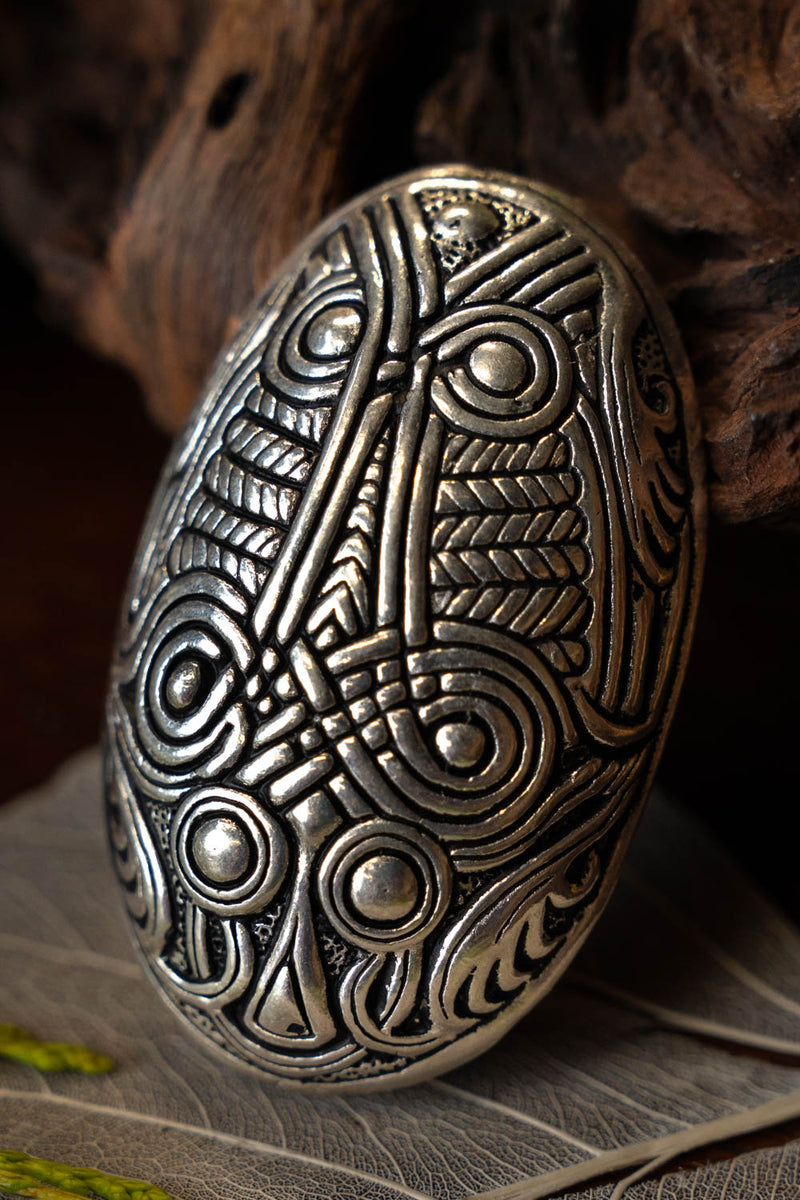 Viking tartaruga spilla Dorestad, bronzo argentato, prezzo per pezzo 