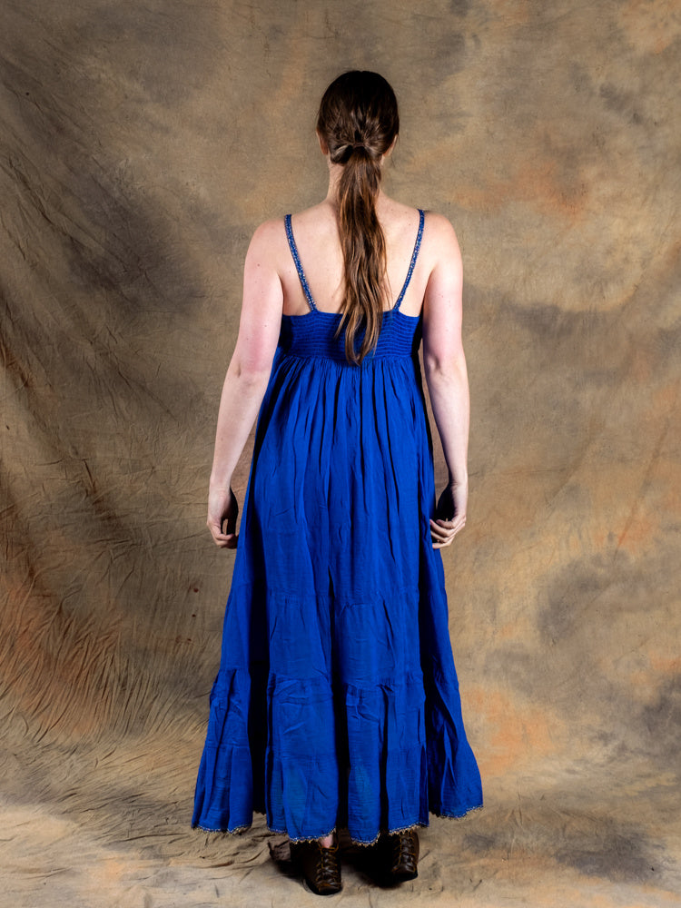 Goddess dress Athena, blue