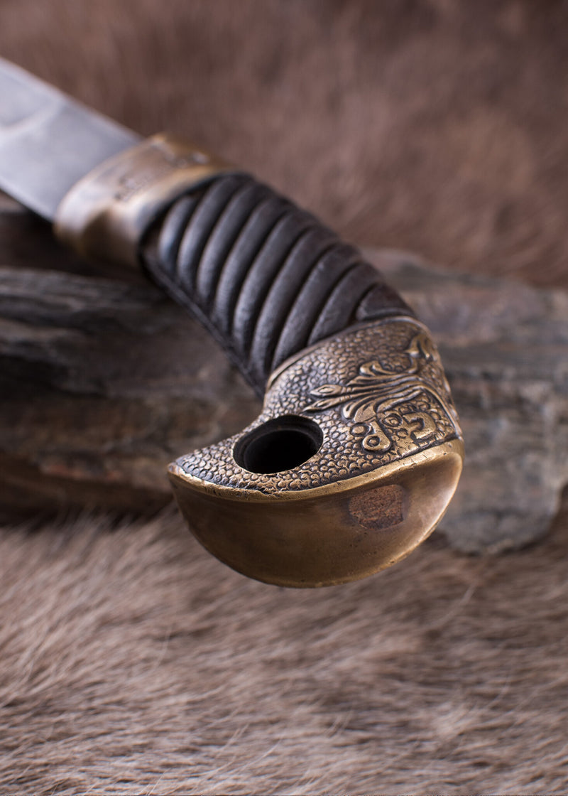 Russische Shashka met bajonet, antieke afwerking, semi-scherp