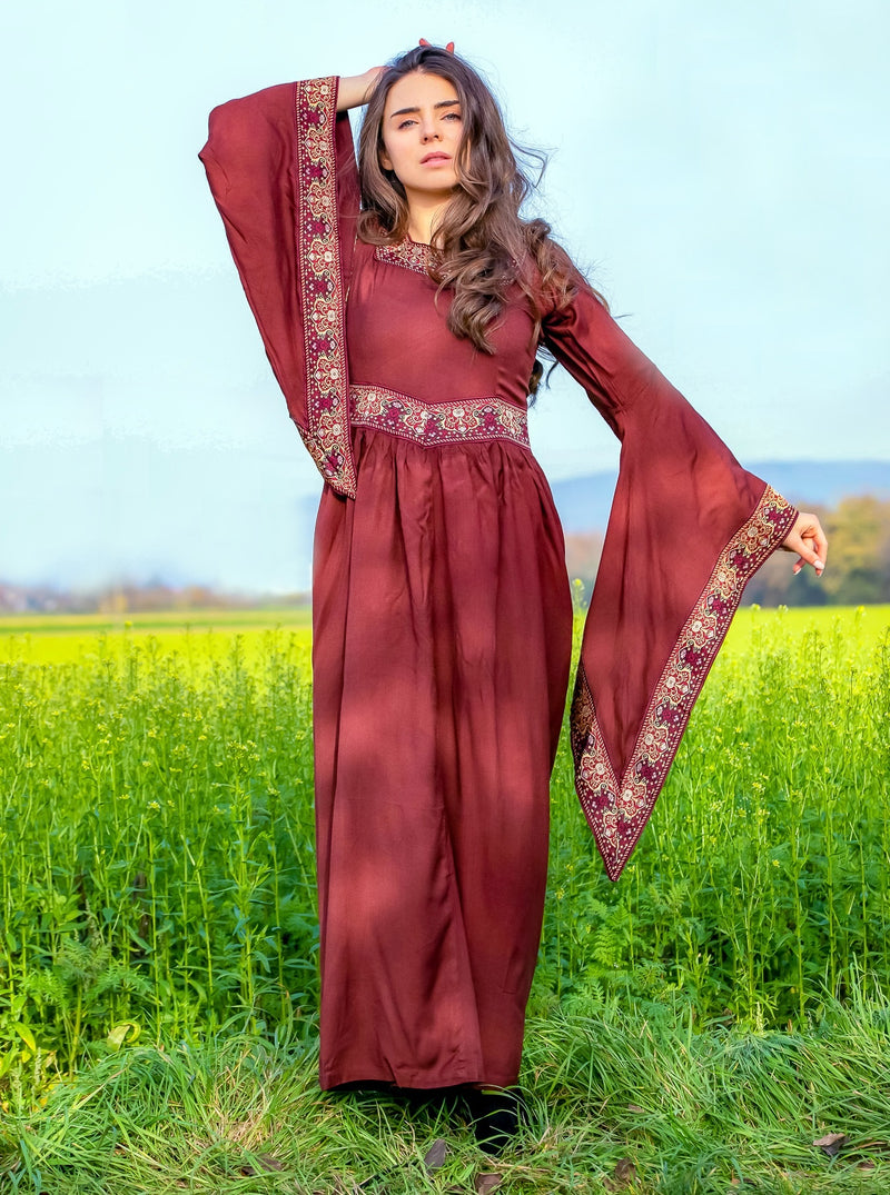 Medieval vestido Eleonora, rojo 