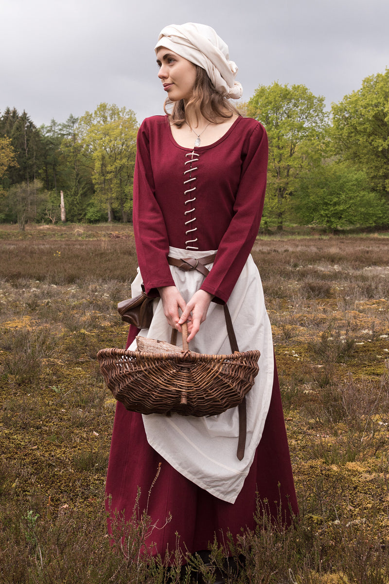 Cottehardie Christina, bordeaux rouge 