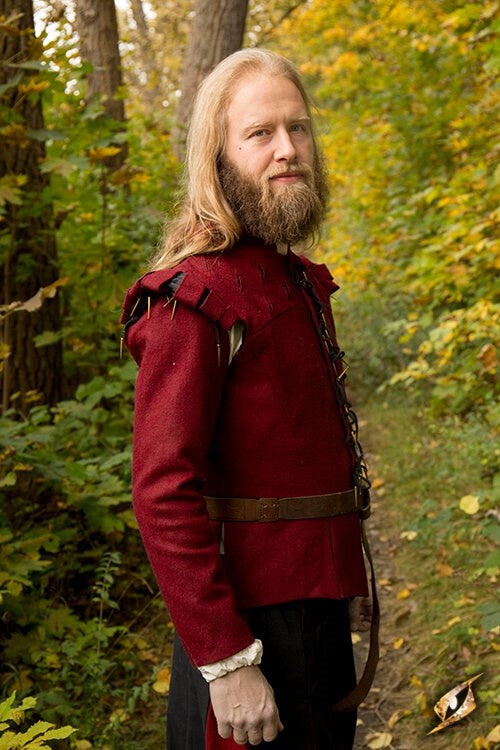 Doublet Columbus, rood, wolmix