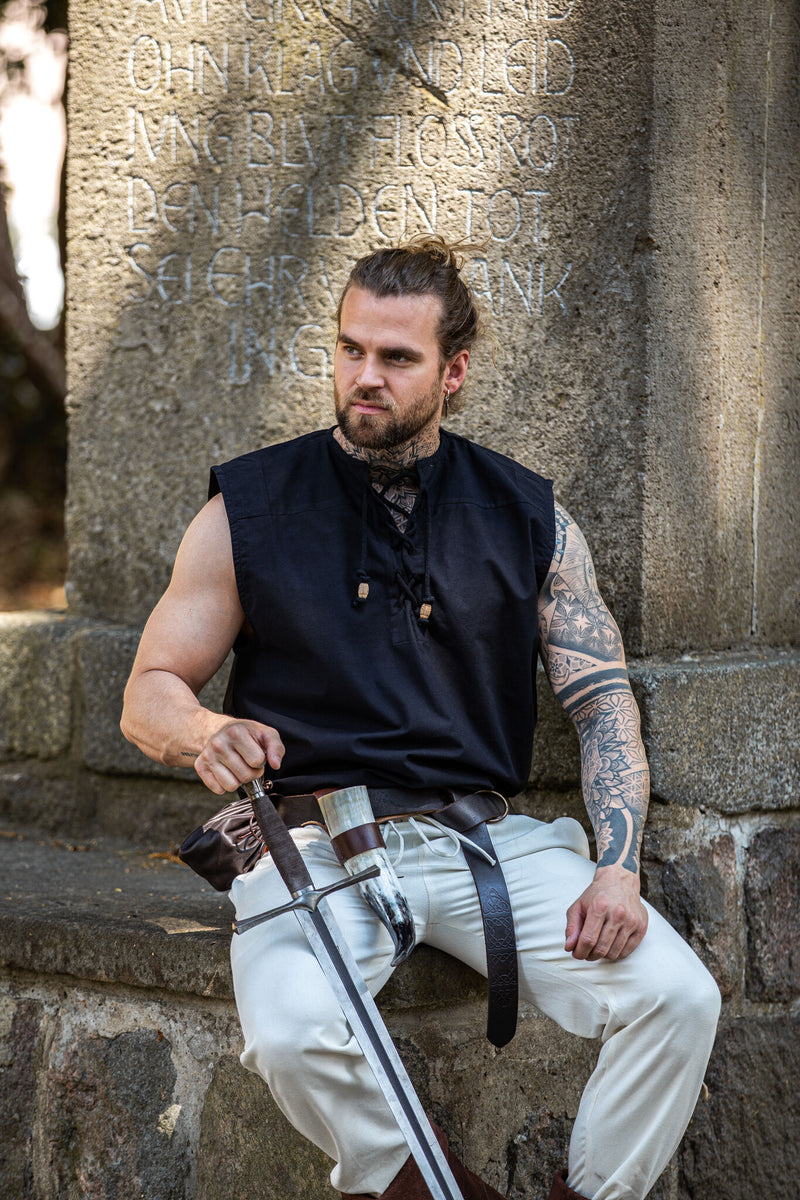 Piraten hemd Jean, zwart