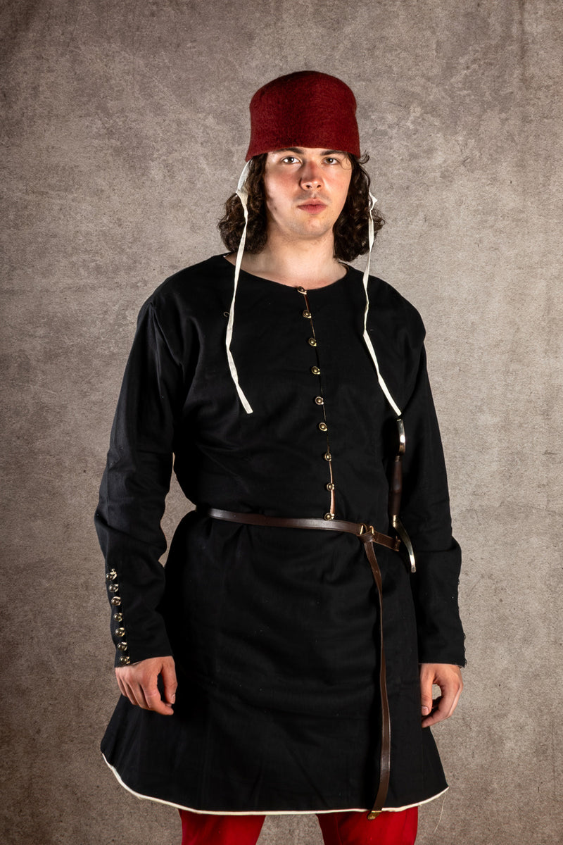 Cotehardie Rafael, zwart, wolmix