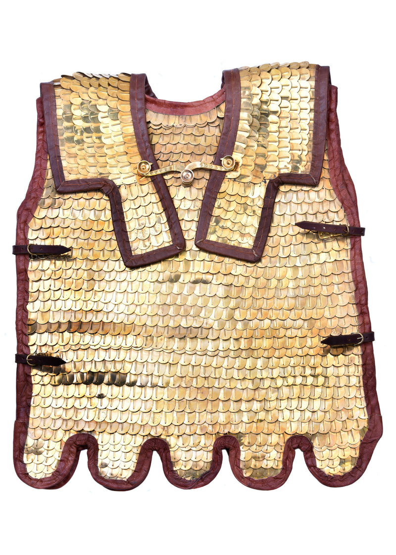 Schaalpantser, lorica squamata, messing
