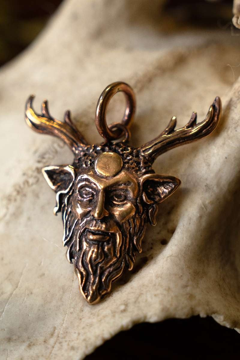 Pendant Cernunnos god of the forest, bronze