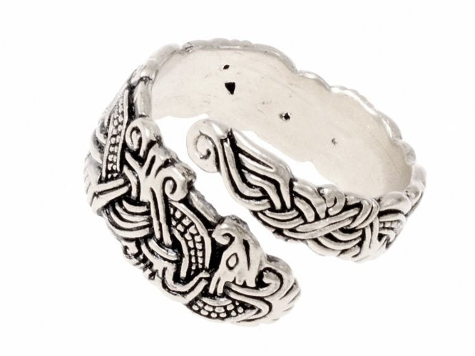 Vikingring eiland Man, verzilverd brons