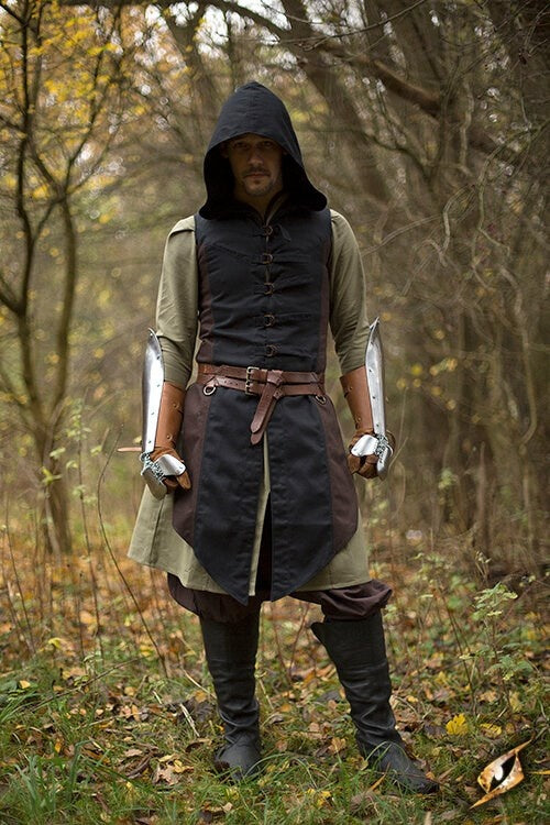 Mouwloze jas Assassins Creed, bruin-zwart