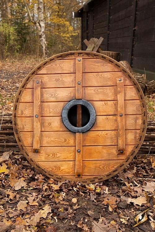 LARP schild Thegn, wit-hout, 70 cm