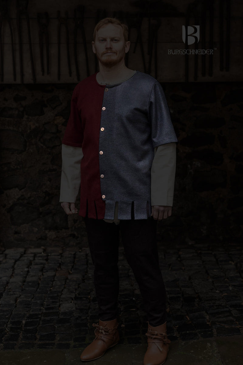 Surcot Aleran, links, zwart, wolmix