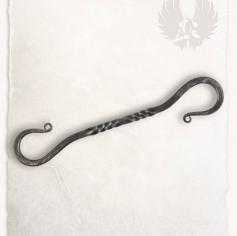 Handgesmede S-haak Gudrun gedraaid staal