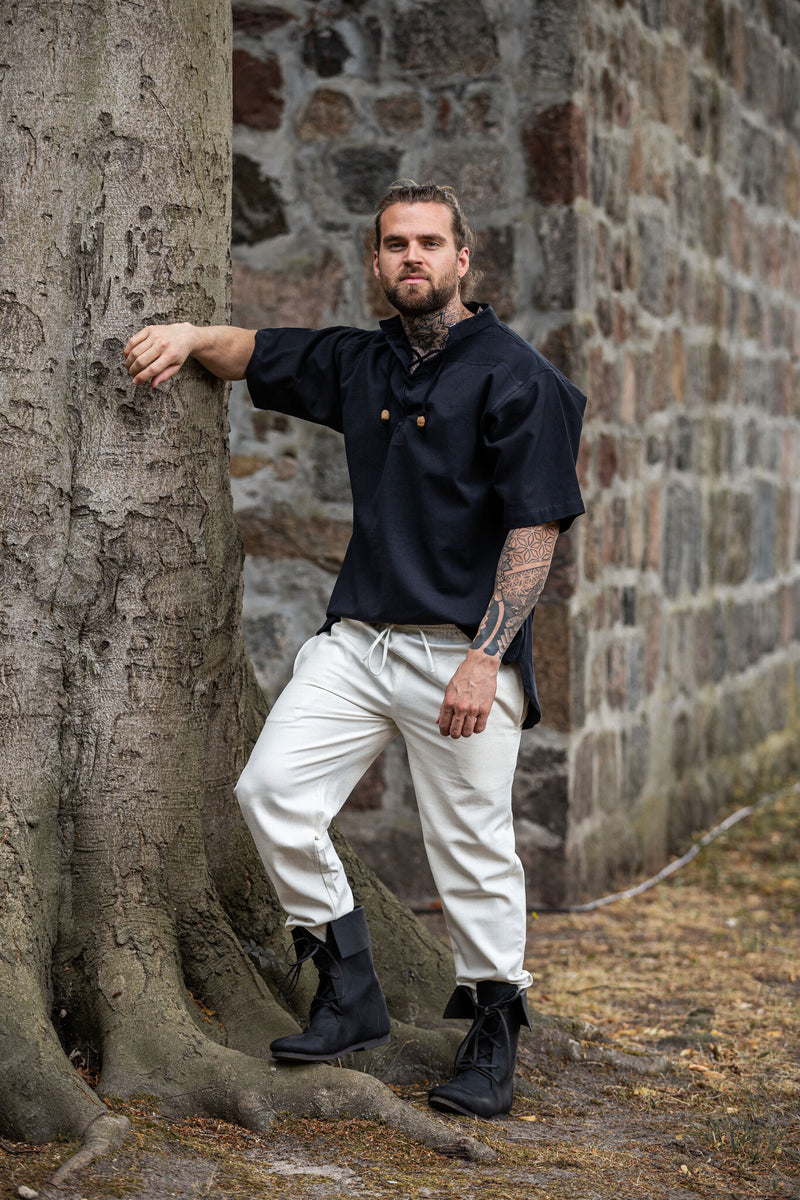 Katoenen broek Alin, crème