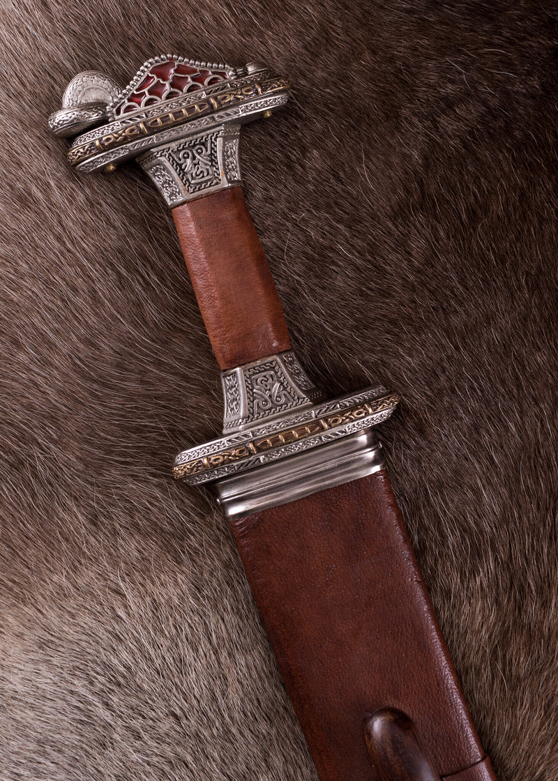 Vendelzwaard Uppsala 7e-8e eeuw, vertind gevest, damast, semi-scherp