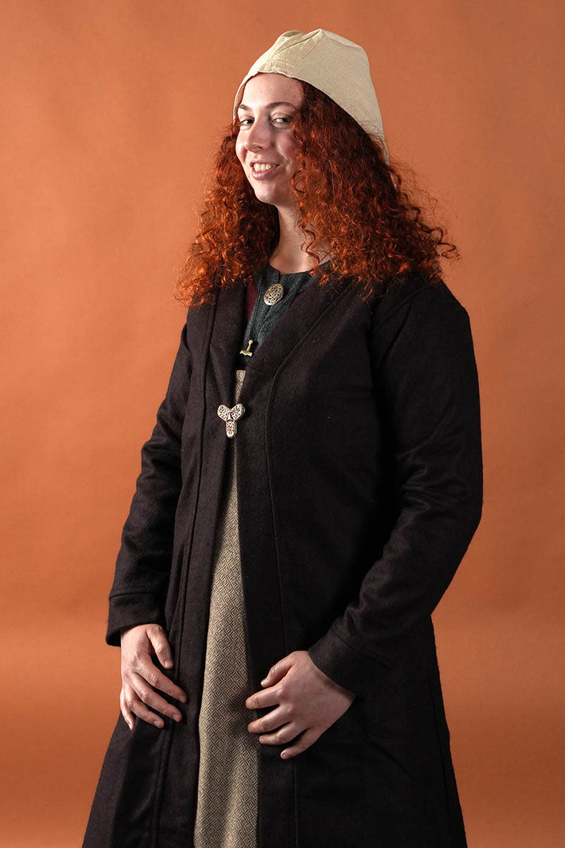 Birkamantel Aslaug, wolmix, bruin