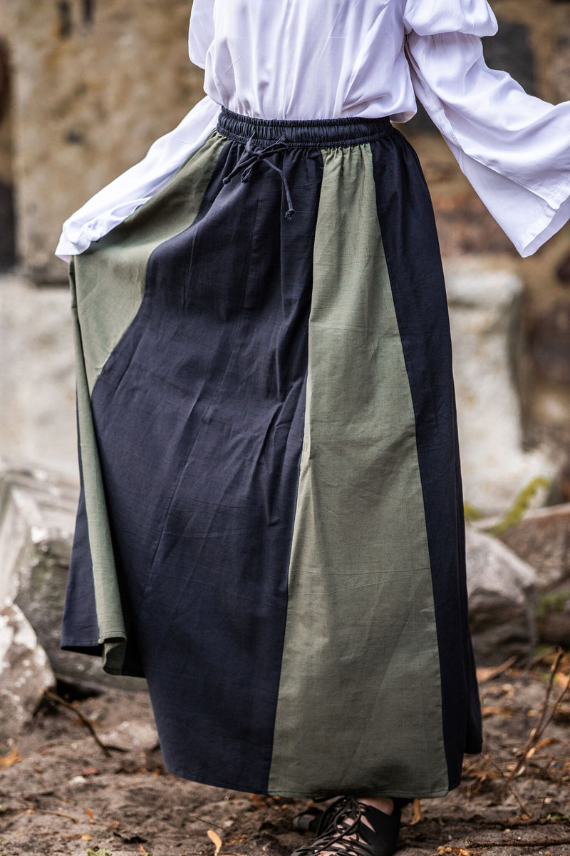 Falda Inge, negro–Verde 
