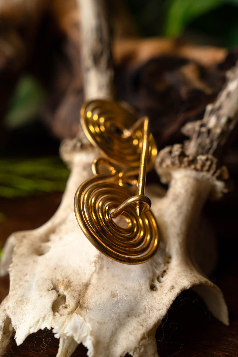 Fibula a spirale per occhiali, ottone 