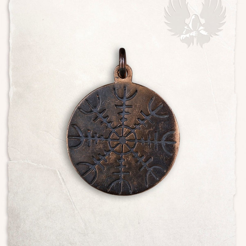 Wikinger Anhänger Ægishjálmur, Bronze 