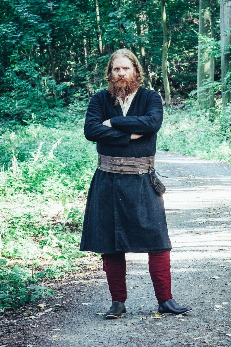 Kaftan Gustav, zwart, wolmix