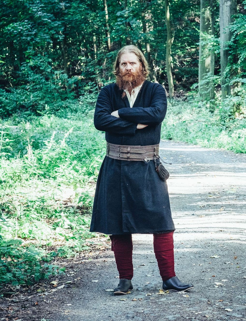 Kaftan Gustav, schwarz, Wollmischung 