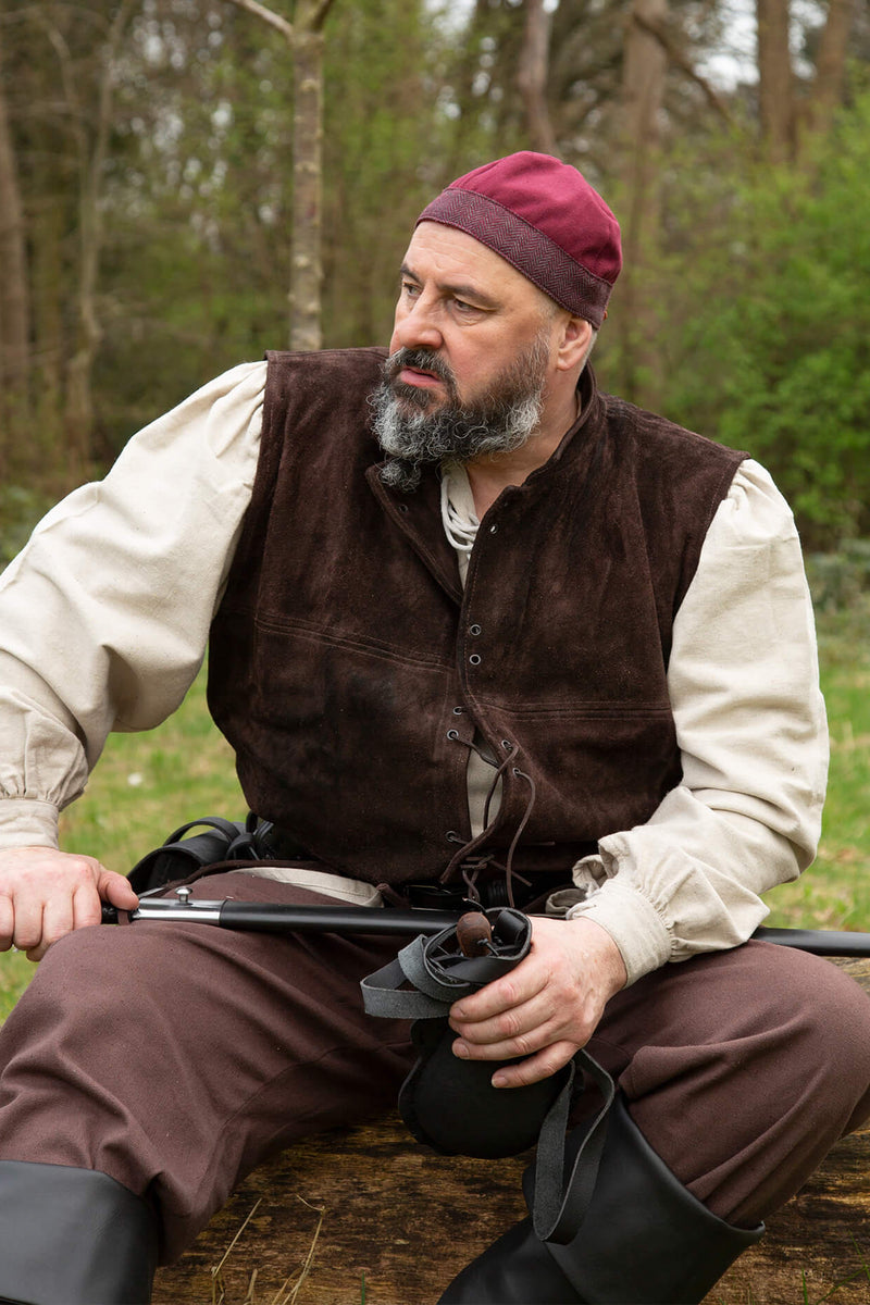 Viking muts Ivar, bordeauxrood