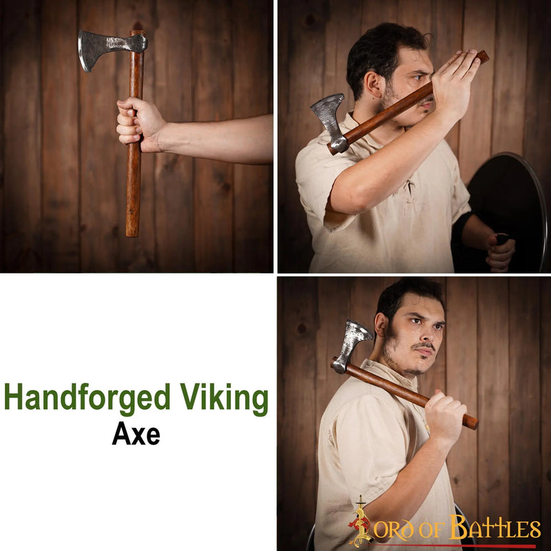 Battle-ready Viking axe skeggox, type B, blunt (battle-ready)