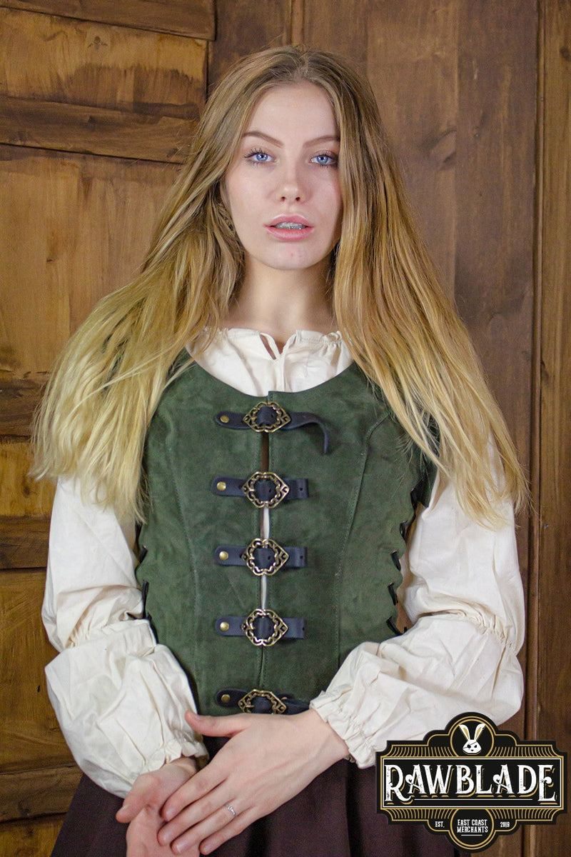 Corpetto in pelle Julienne - verde 