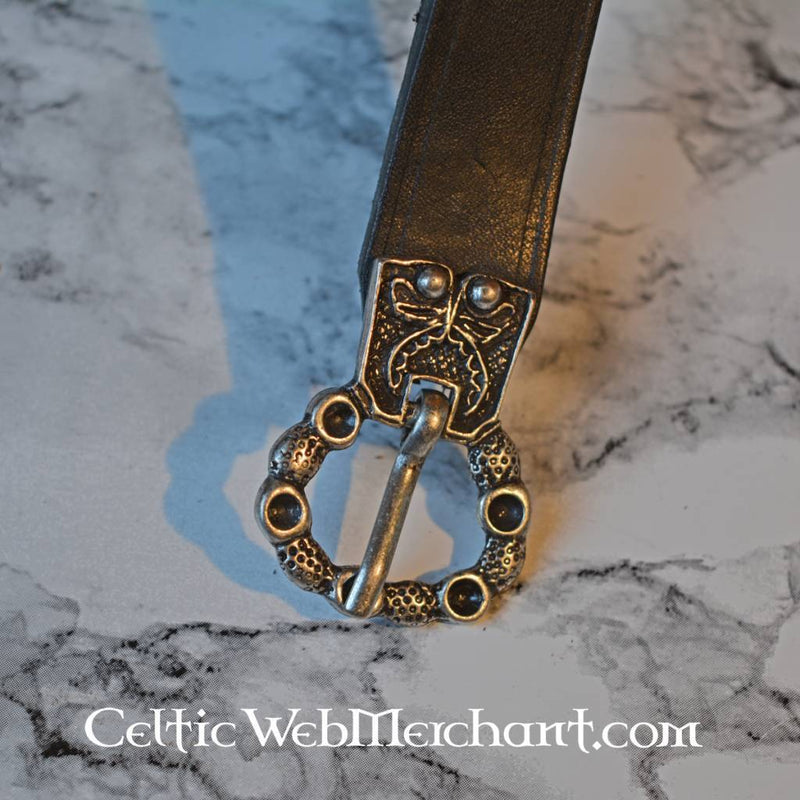 15e eeuwse gordel Londen, verzilverd, 165 cm, bruin